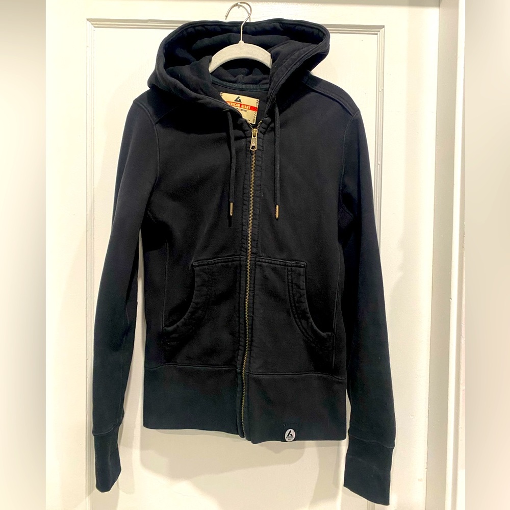 *EUC* American Giant Classic Full Zip Heavyweight Hoodie XS Black